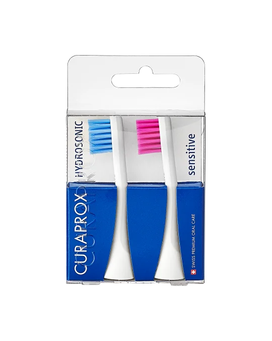CURAPROX Hydrosonická náhradná hlavica PRO sensitive - modrá/ružová 2 ks