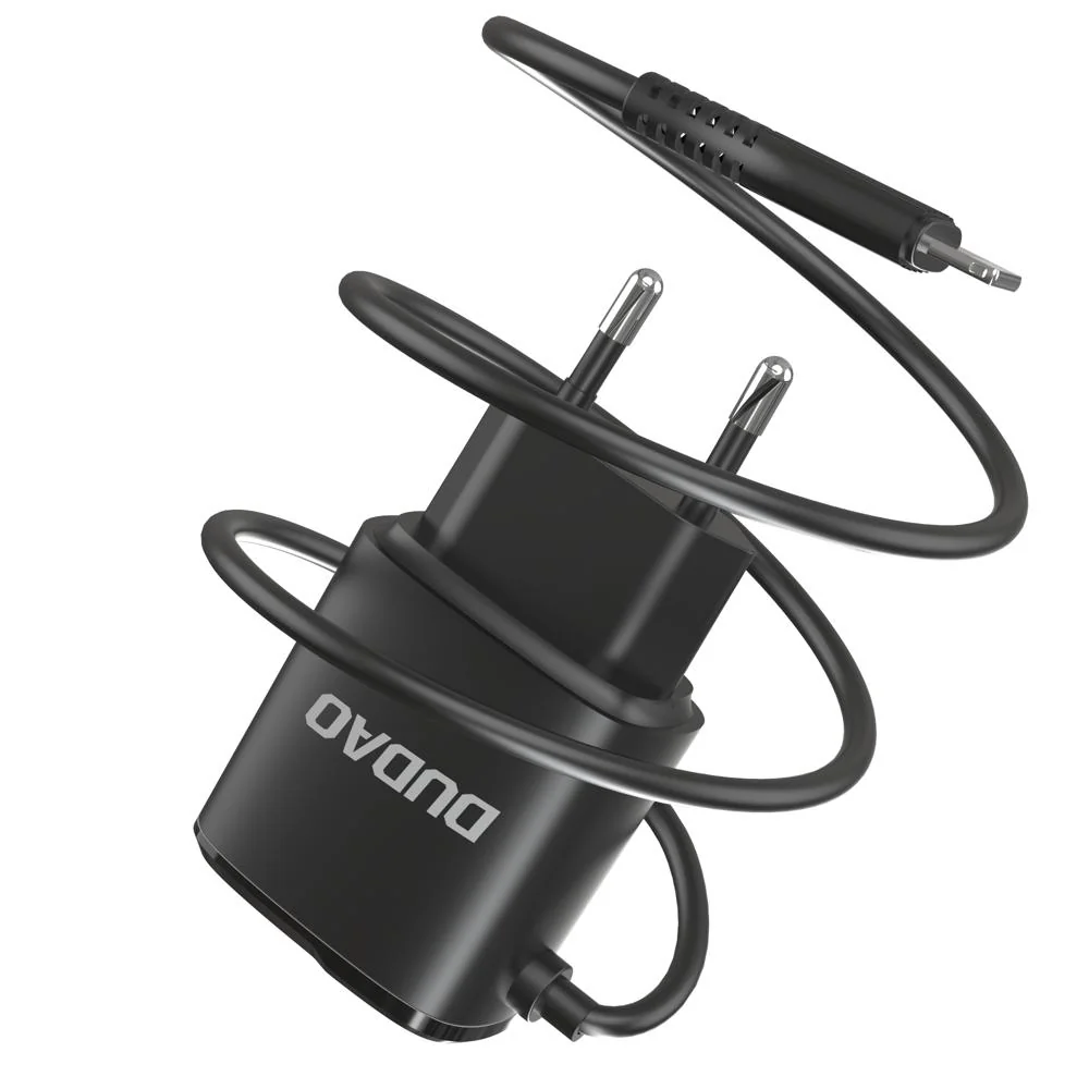Nabíjačka 2x USB so vstavaným USB káblom