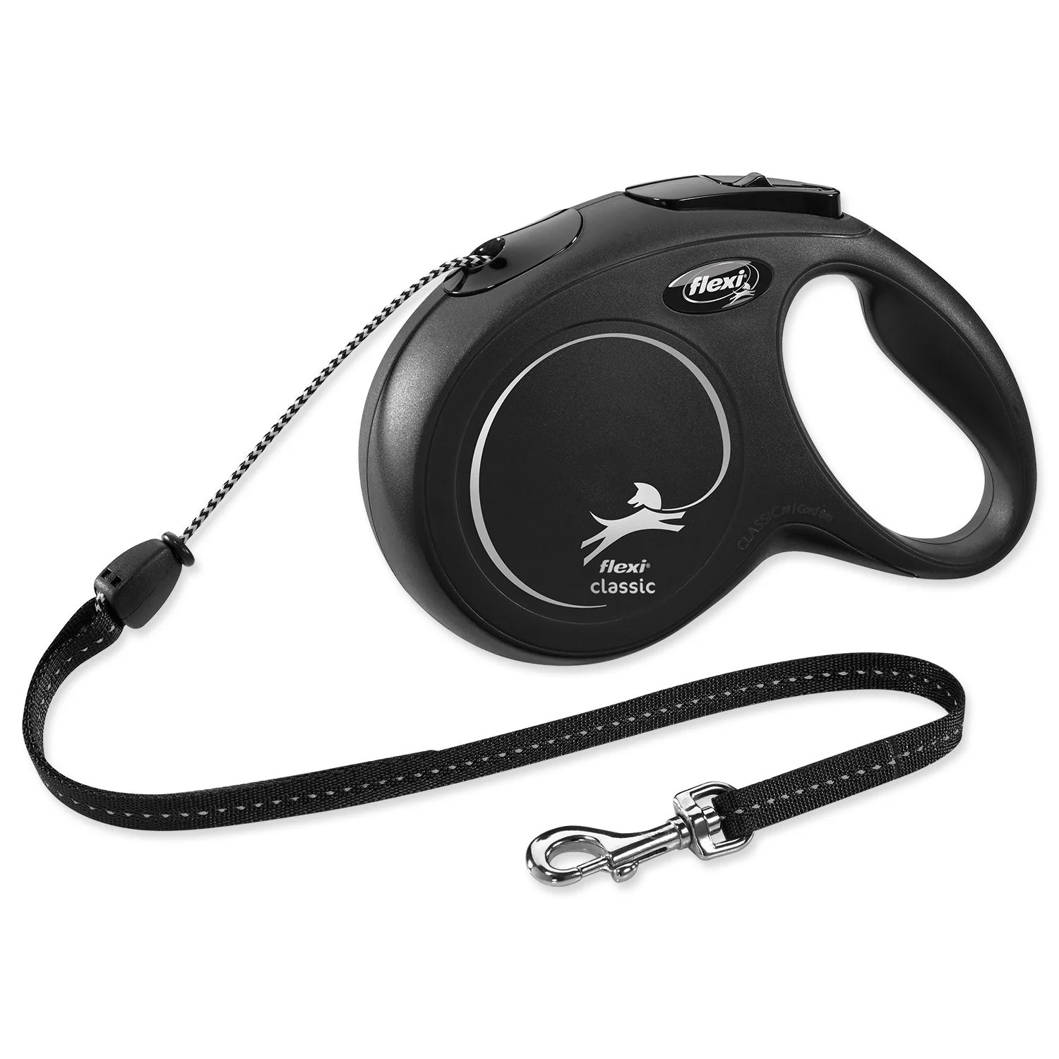 flexi New Classic lanko M 8m do 20kg čierne