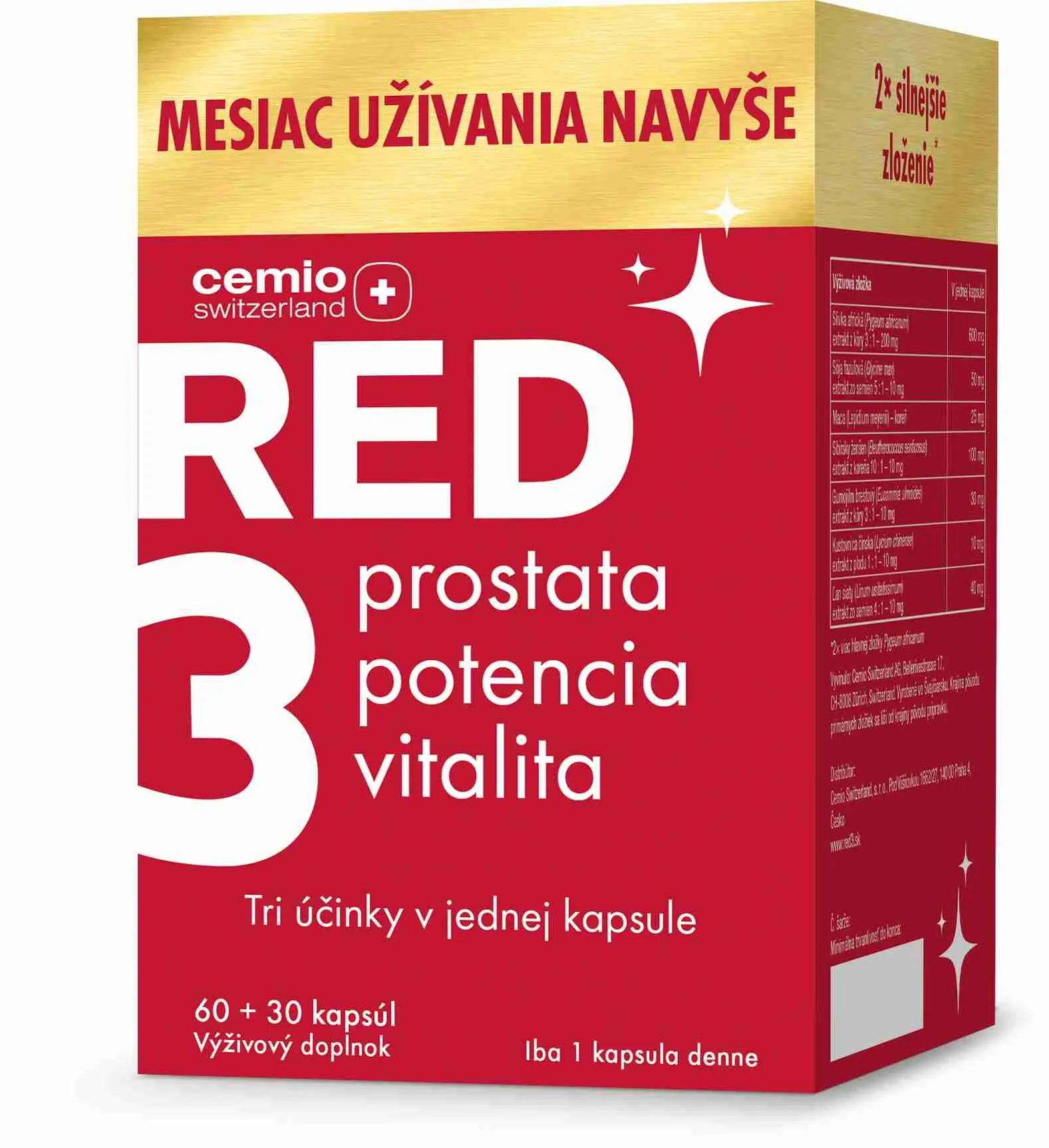 Cemio RED3 cps. 60+30 darček
