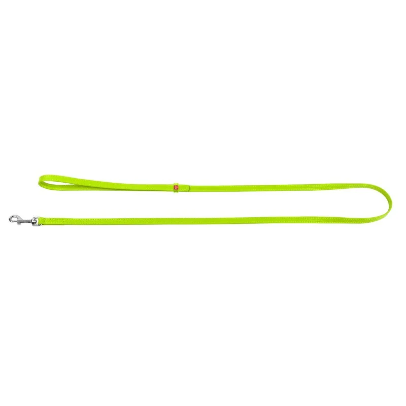 Ploché kožené vodítko zelenej farby 122cm, šírka: 12 mm