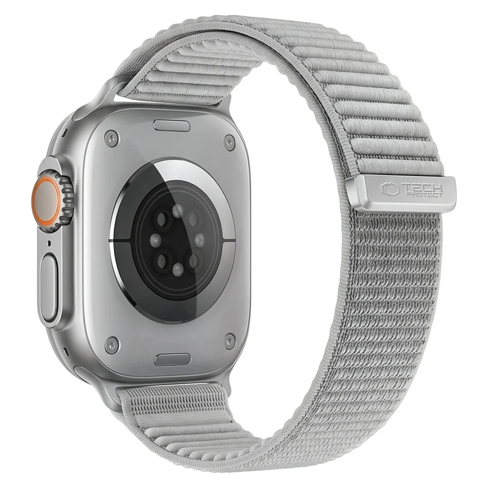 Tech-Protect Nylon Loop remienok na Apple Watch 44/45/46/49mm, light grey