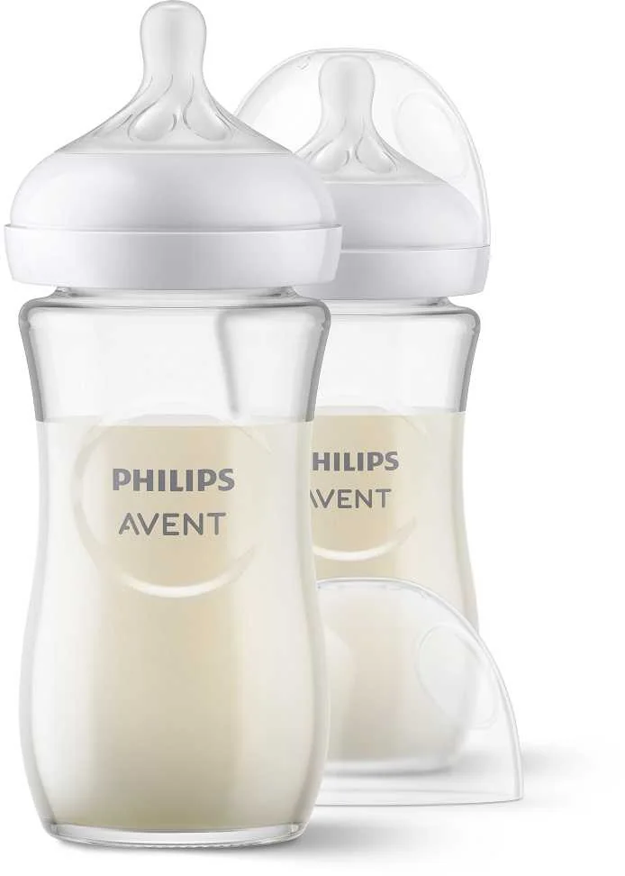 Philips AVENT Fľaša Natural Response sklenená 240 ml, 1m+ 2 ks 1×2 ks, fľaška
