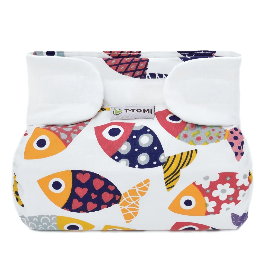 Ortopedické abdukčné nohavičky T-TOMI - suchý zips Fun fish (5-9 kg)