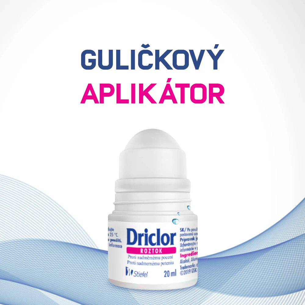 Driclor Antiperspirant gulička 1×20 ml, proti nadmernému poteniu