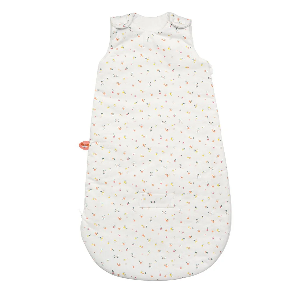 Vak spací bavlnený TOG 2 kvetinky biela 0-6 m, 70 cm Mila, Zoe & Lana