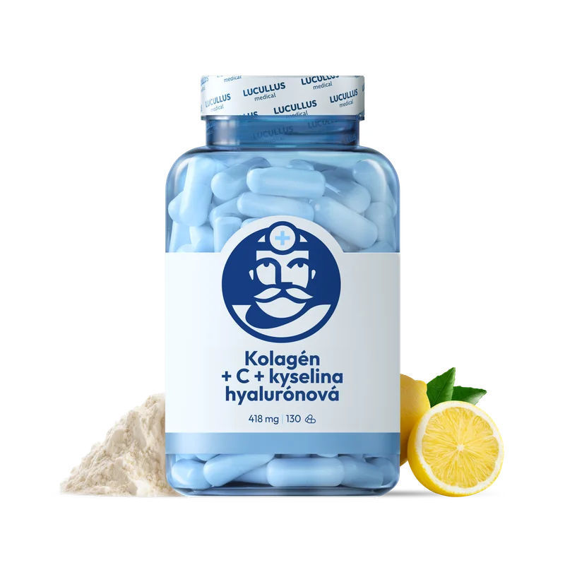 Dr. LUCULLUS Kolagén + C + kyselina hyalurónová 2× 60 kapsúl