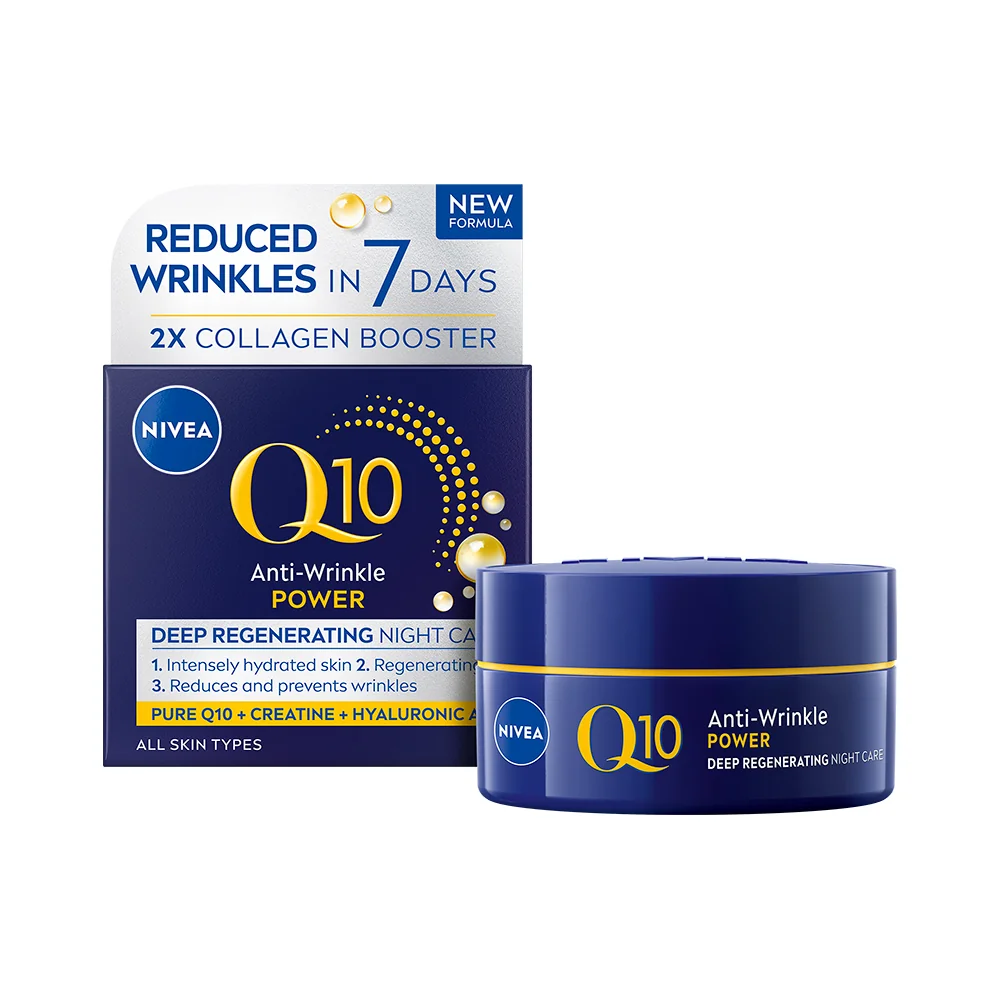 NIVEA Spevňujúci nočný krém Q10 POWER 1×50 ml, spevňujúci nočný krém