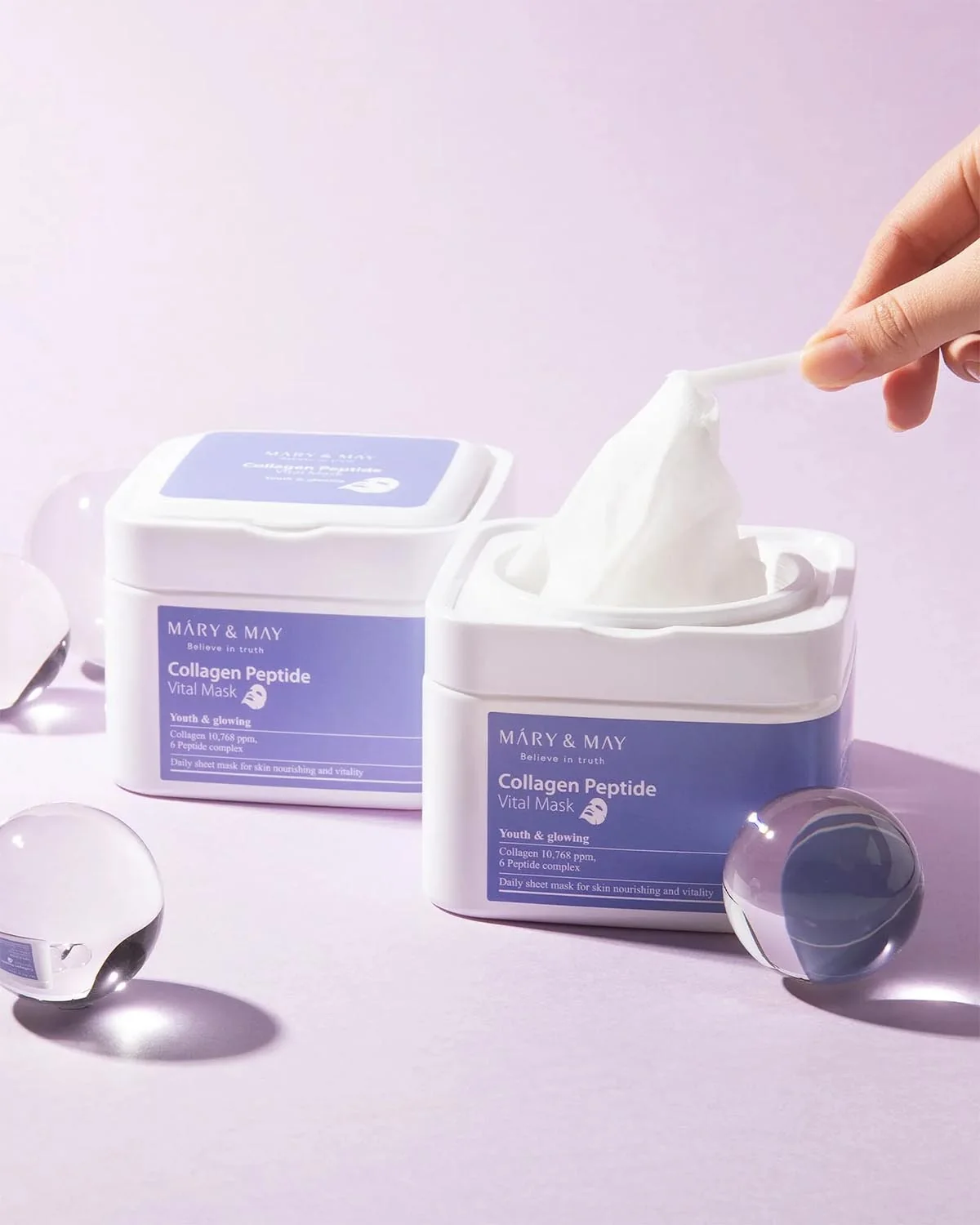 Mary & May Collagen Peptide Vital Mask kolagénová maska na pleť 30 ks