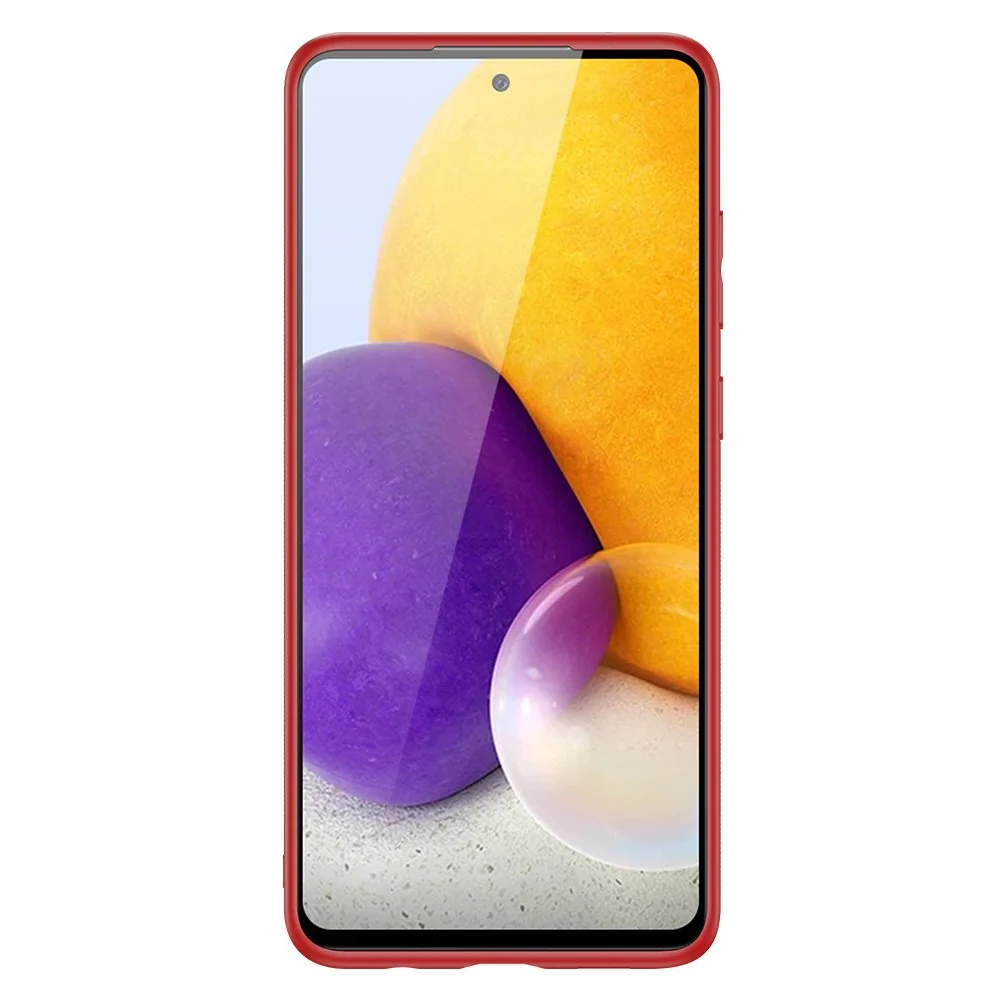 DUX DUCIS Yolo kožený kryt na Samsung Galaxy A72 4G, červený