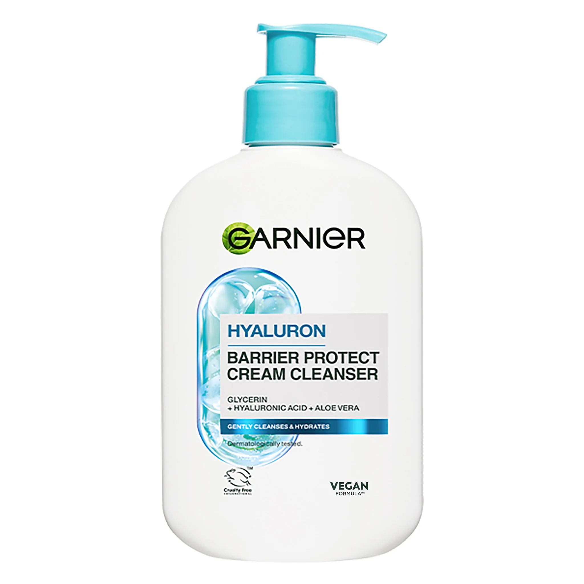 Garnier Skin Naturals upokojujúci čistiaci krém s kyselinou hyalurónovou a aloe vera 1×250 ml, čistiaci krém