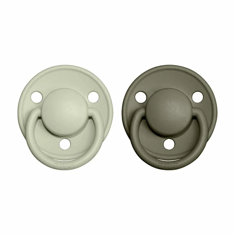 BIBS De Lux cumlíky z prírodného kaučuku 2ks veľkosť 1 - Sage / Hunter Green