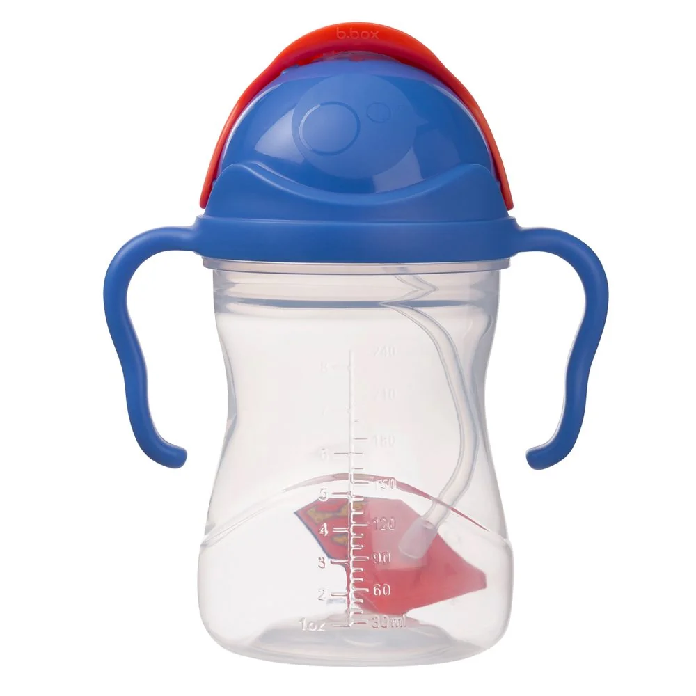 Hrnček so slamkou 240 ml Superman, od 6 mesiacov
