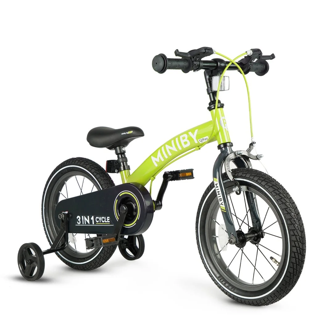 Bicykel Miniby 3v1 Green, vek 2 - 8 rokov