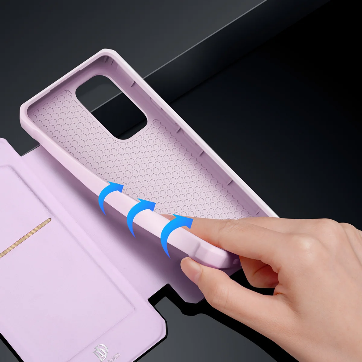 DUX DUCIS Skin X knižkové kožené puzdro naSamsung Galaxy A73, ružové