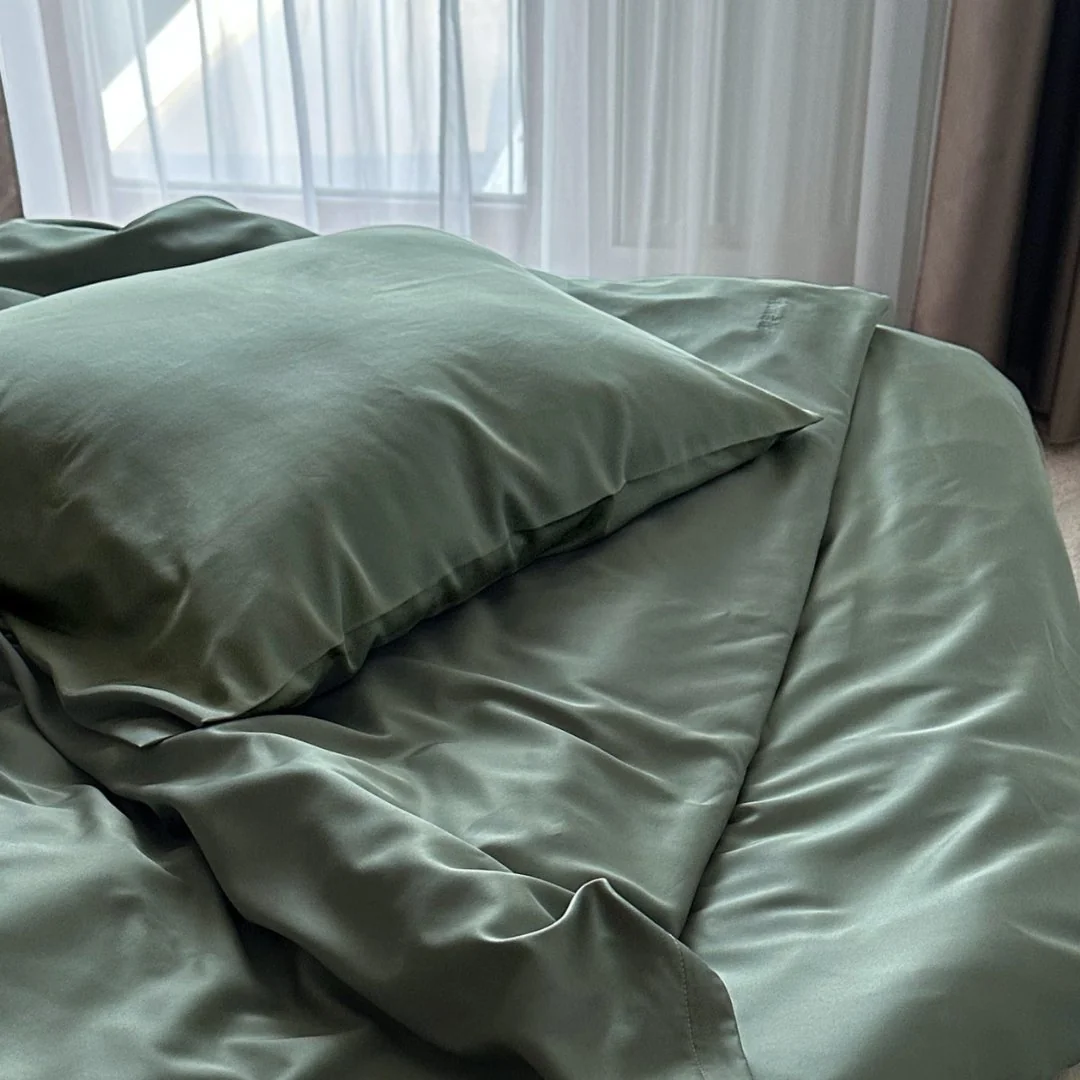 Obliečky Tencel Lyocell Iballa zelené rozmer: obliečka na vankúš 50 x 65 cm