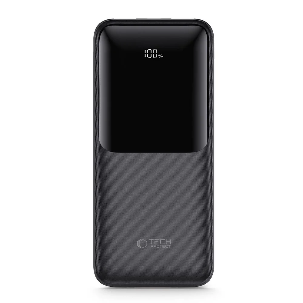 Tech-Protect PB03 Power Bank 30000mAh 2x USB / USB-C / Micro USB 22.5W, čierny , čierny