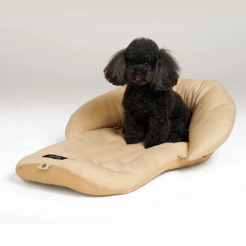 Mäkká podložka s vankúšikom Mushroom Beige M