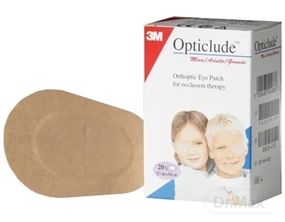 3M Opticlude Maxi Junior Očná náplasť 1×20 ks, očná náplasť 5,7 × 8 cm