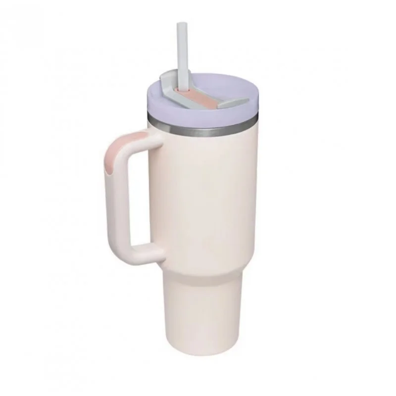 Livefy pohár so slamkou Happycup 1l, béžový 
