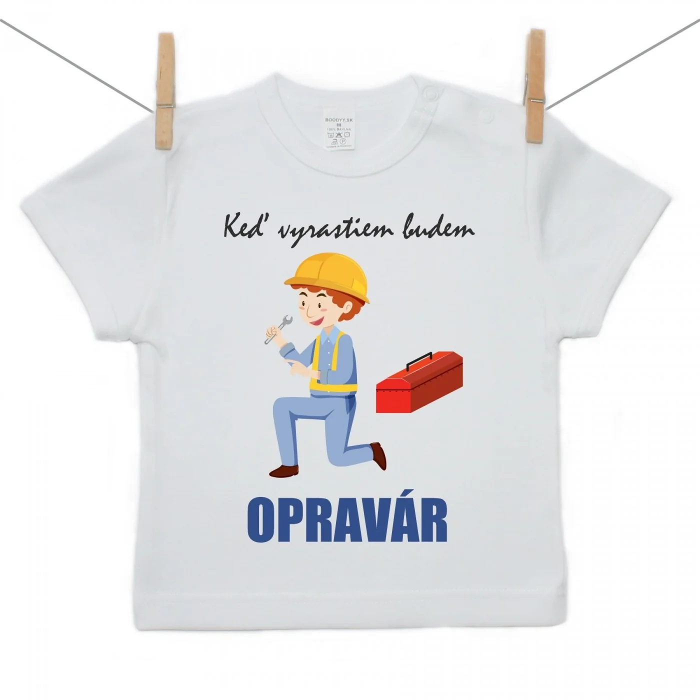 Boodyy Tričko s krátkym rukávom Keď vyrastiem budem opravár Veľkosť: 86