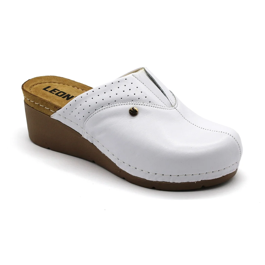 1002 Dámska zdravotná celokožená obuv 36 - 23cm, biela, 6,5 cm