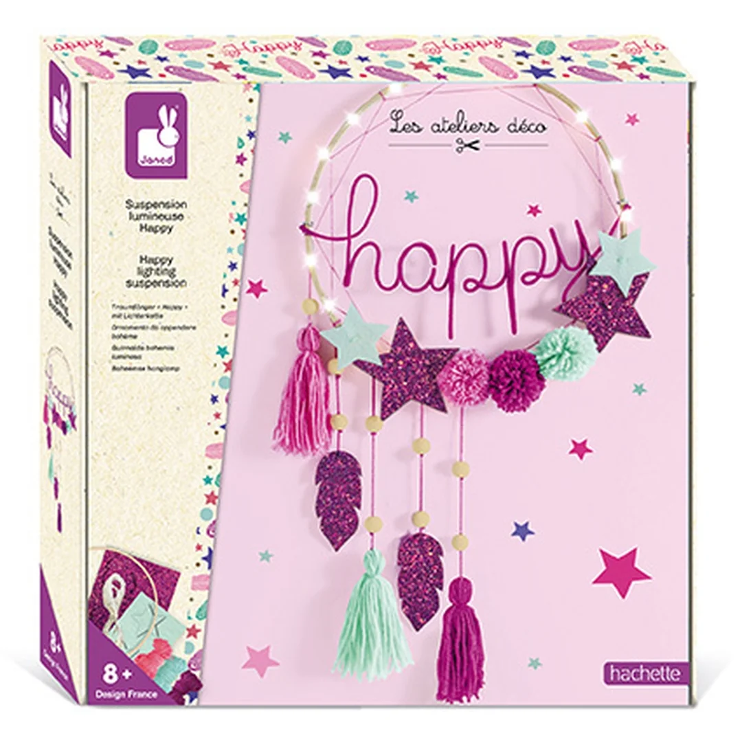 Janod Atelier Maxi Kreatívna sada Svetelný lapač snov Happy 8+