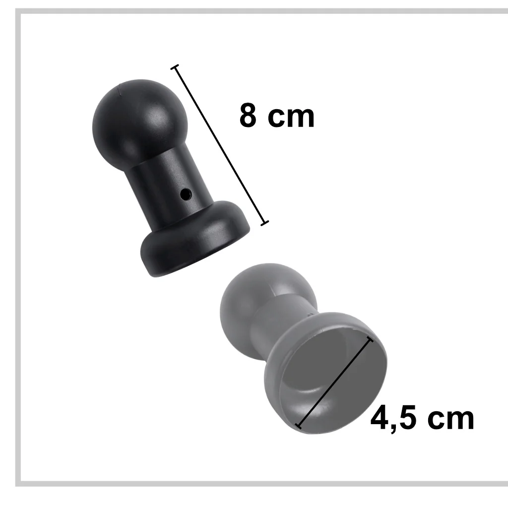 Krytky na stĺpy trampolíny „hríby“ – 6 ks, Ø 2,5 cm