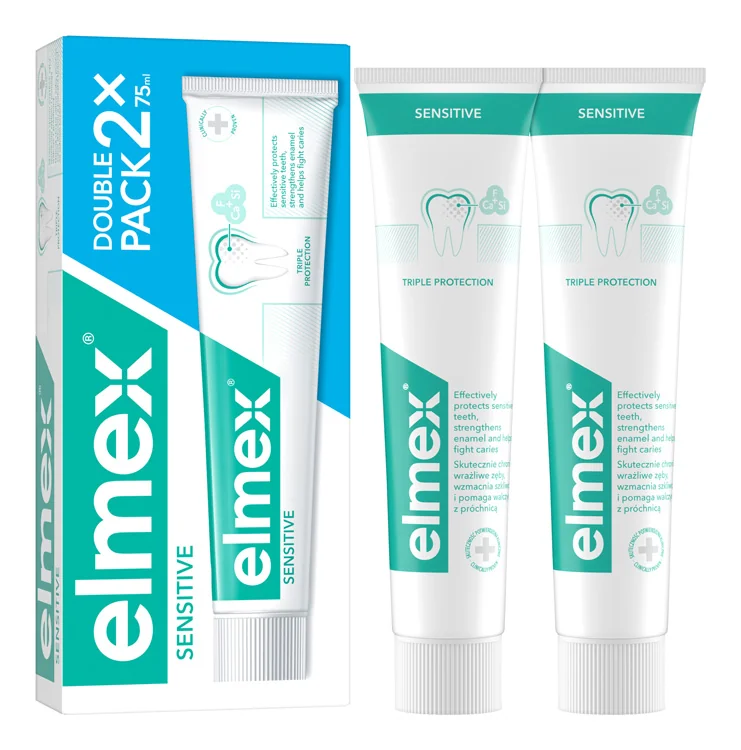 ELMEX Zubná pasta Sensitive Duo 2×75 ml, zubná pasta