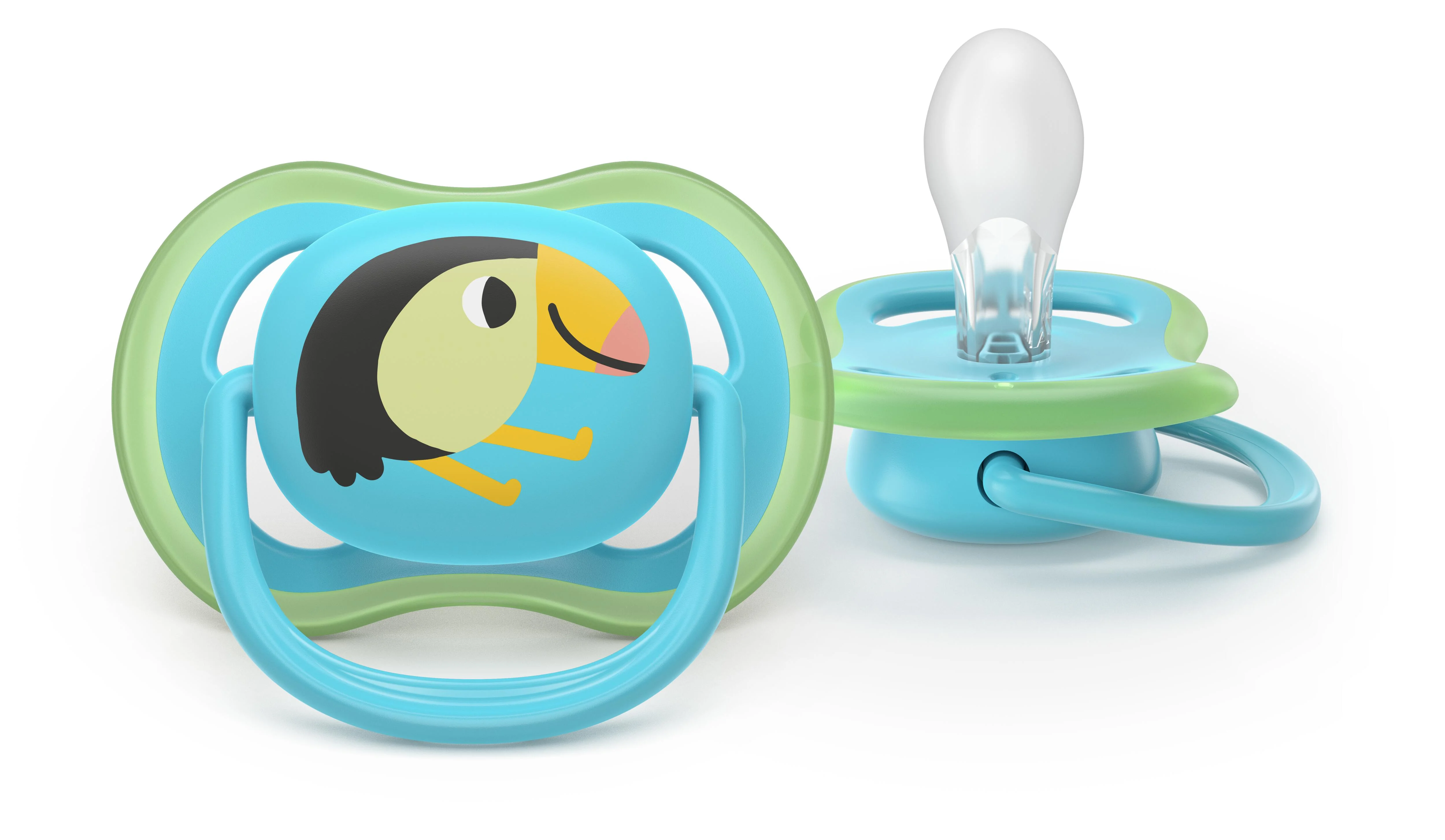 Philips AVENT - Cumlík Ultra air s obrázkom SCF087/11, 6-18 m, chlapec, modrá/zelená 2 ks