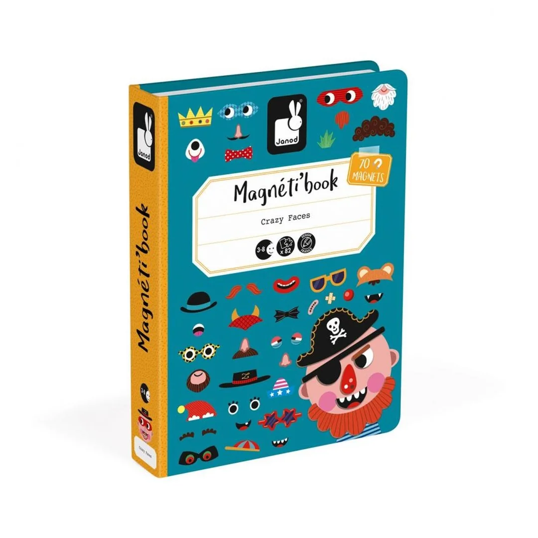 Janod Magnetibook Zábavné tváre chlapci 