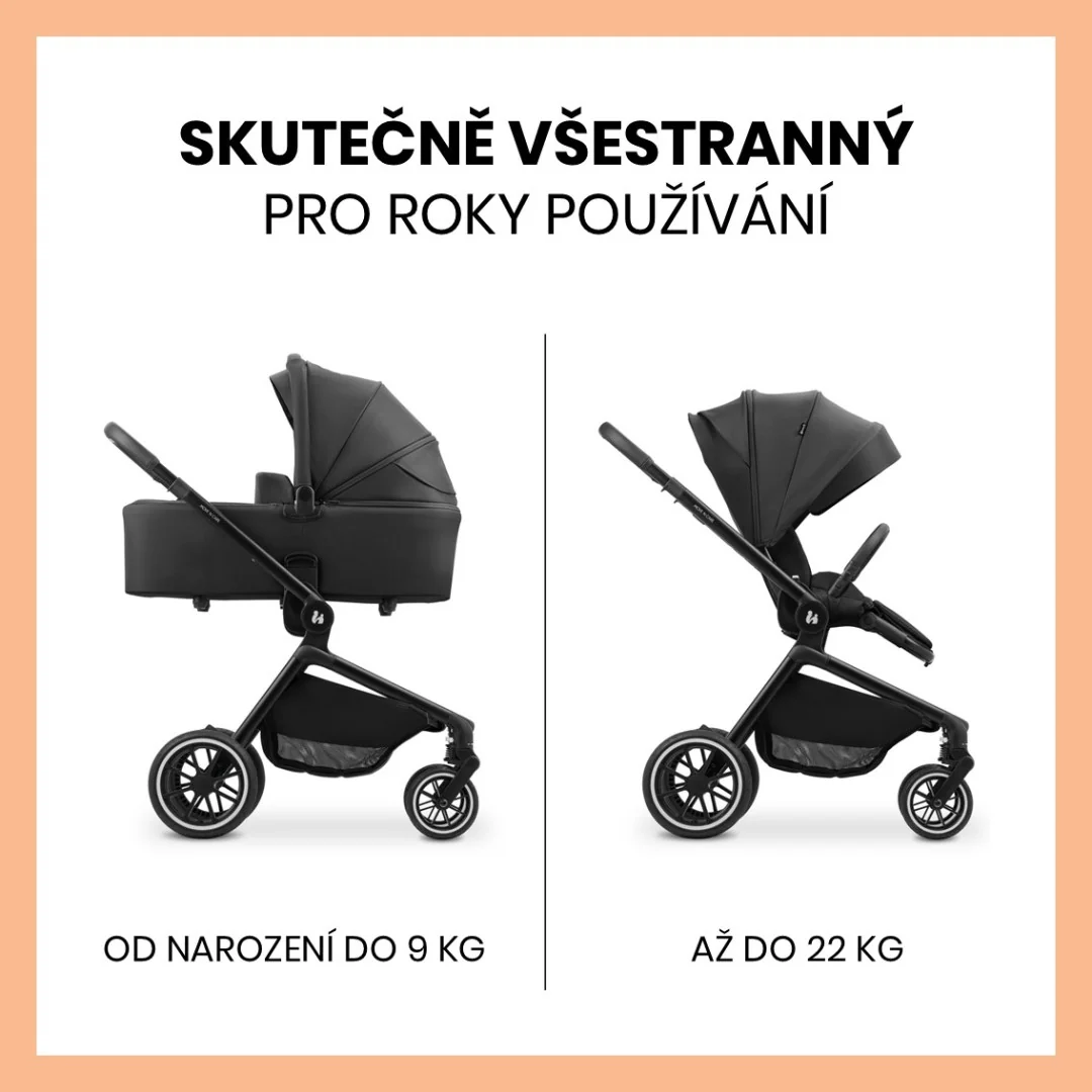 Hauck Move N Care Set 2v1 kombinovaný kočík čierny