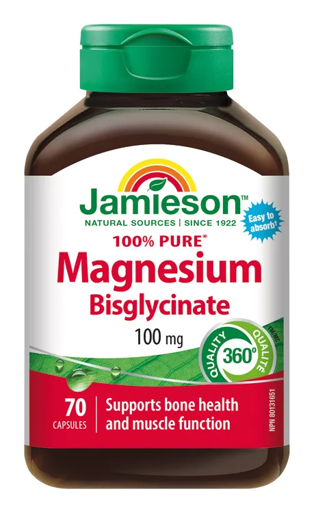 Jamieson Magnesium Bisglycinate 100mg 70 cps