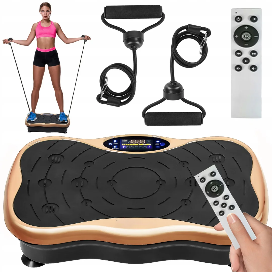 Livefy Vibro Fit vibračná plošina na cvičenie, zlatá