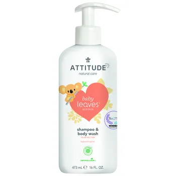 ATTITUDE Detské telové mydlo a šampón (2 v 1) Baby leaves s vôňou hruškovej šťavy 473 ml 1×473 ml, šampón a telové mydlo