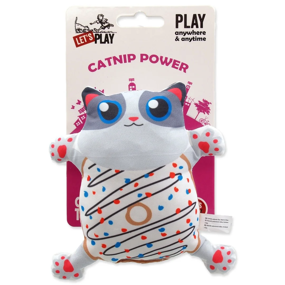 Hračka Let´s Play mačka s catnipom 6, 14cm
