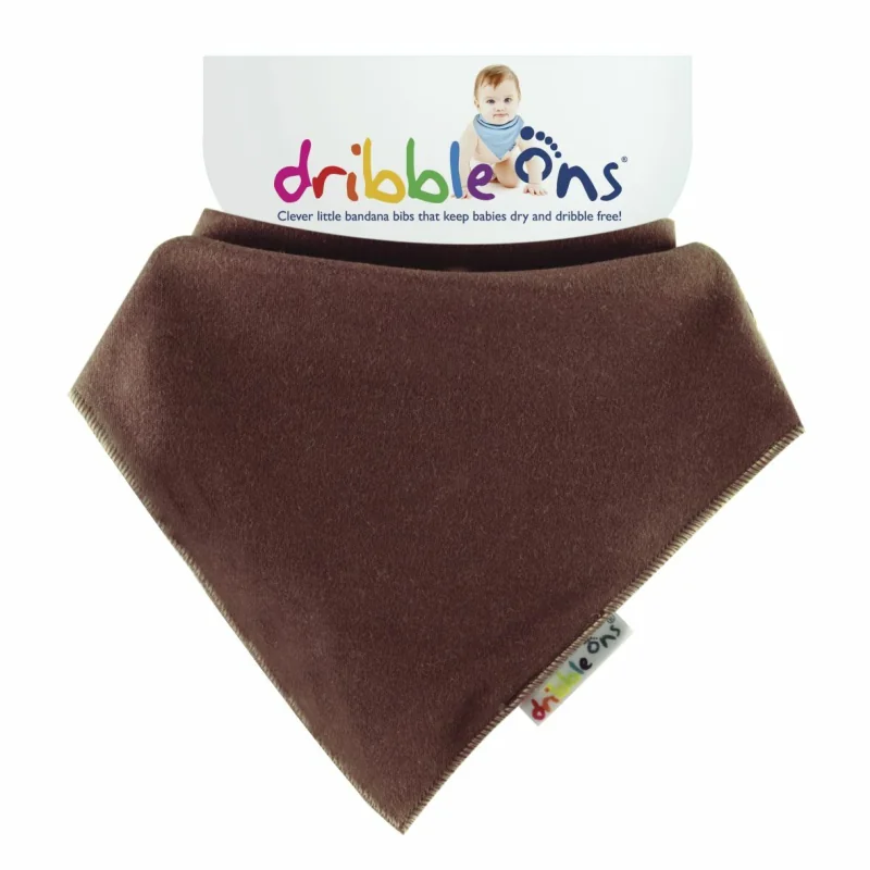 Dribble Ons šatkový podbradník Slintáčik Bright Chocolate