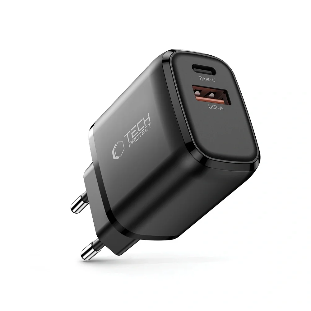 Tech-Protect NCA30 sieťová nabíjačka 30W PD QC, čierna