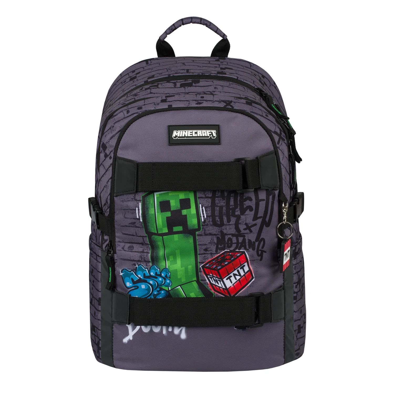 Baagl Školský batoh Skate Minecraft TNT modrý, ergonomický