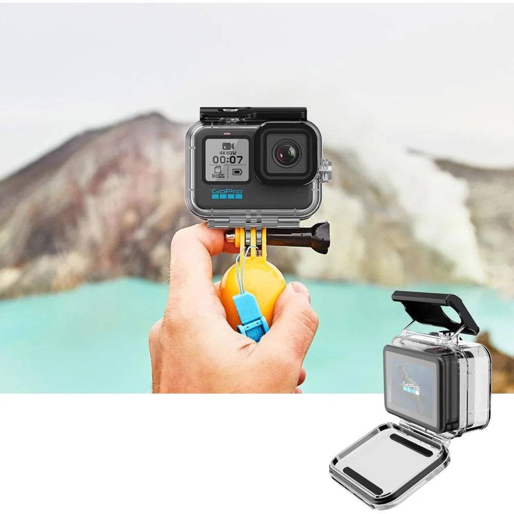 Tech-Protect GA200 vodotesné puzdro na GoPro Hero 9 / 10 / 11 / 12 / 13, priesvitné 3, priesvitné