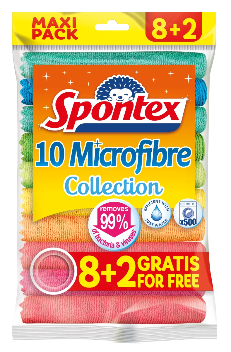 Spontex utierka z mikrovlákna 8+2 ks