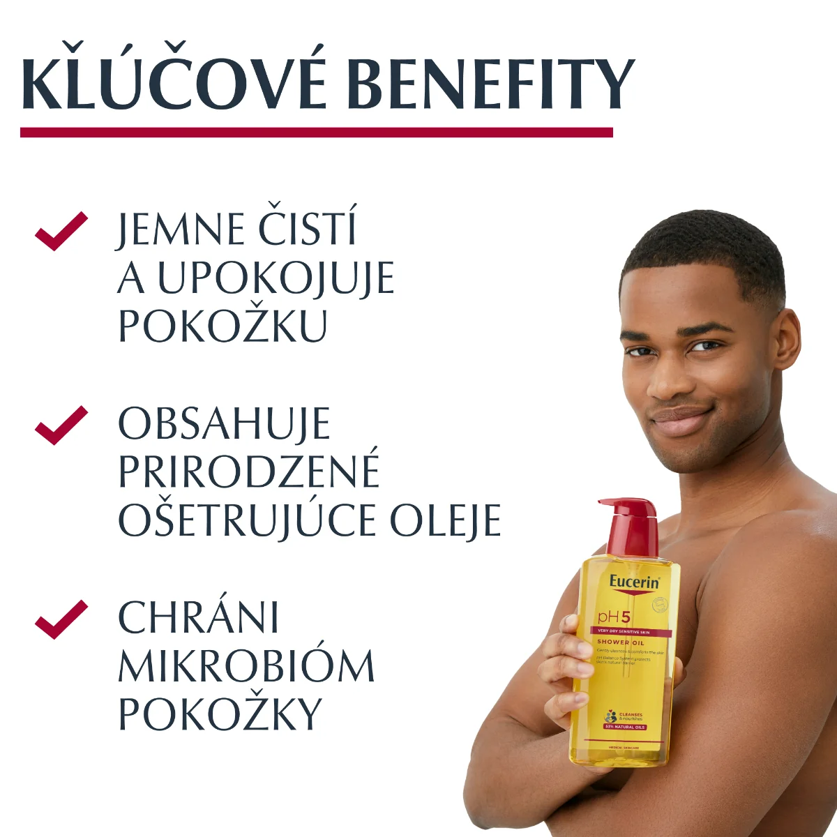 Eucerin pH5 Sprchový olej 1×400 ml, pre citlivú pokožku