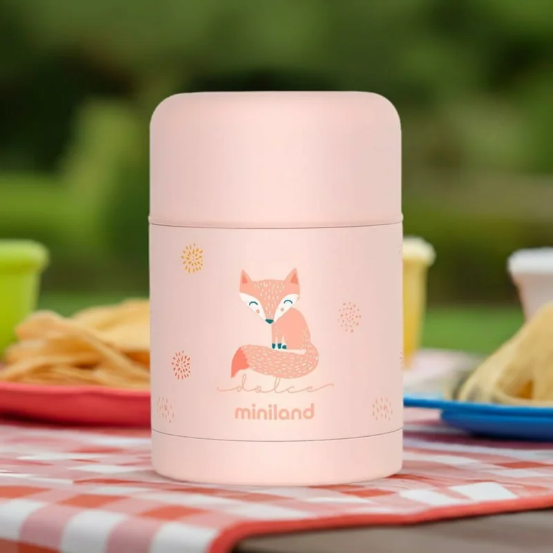 Miniland Dolce termoska na jedlo 600 ml ružová 