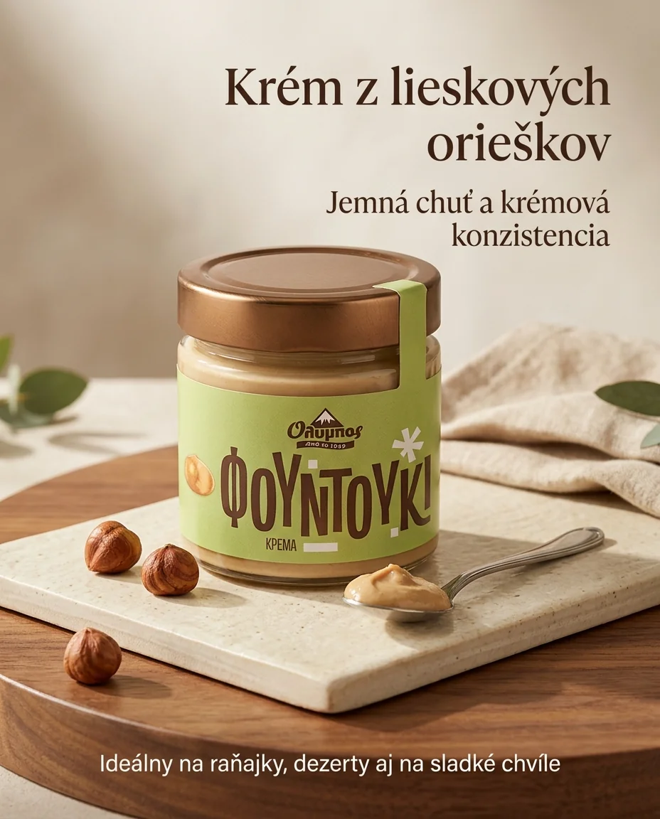 Olympos Lieskovcové maslo 100 % 200 g bez pridaného cukru
