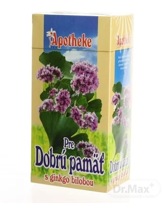 APOTHEKE ČAJ PRE DOBRÚ PAMÄŤ GINKGO BILOBA 20×1,5 g (30 g), bylinný čaj