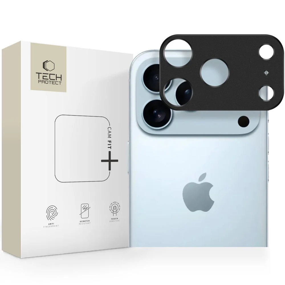 Tech-Protect CamAlloy Fit ochranné sklo na kameru na iPhone 17 Pro, či erne
