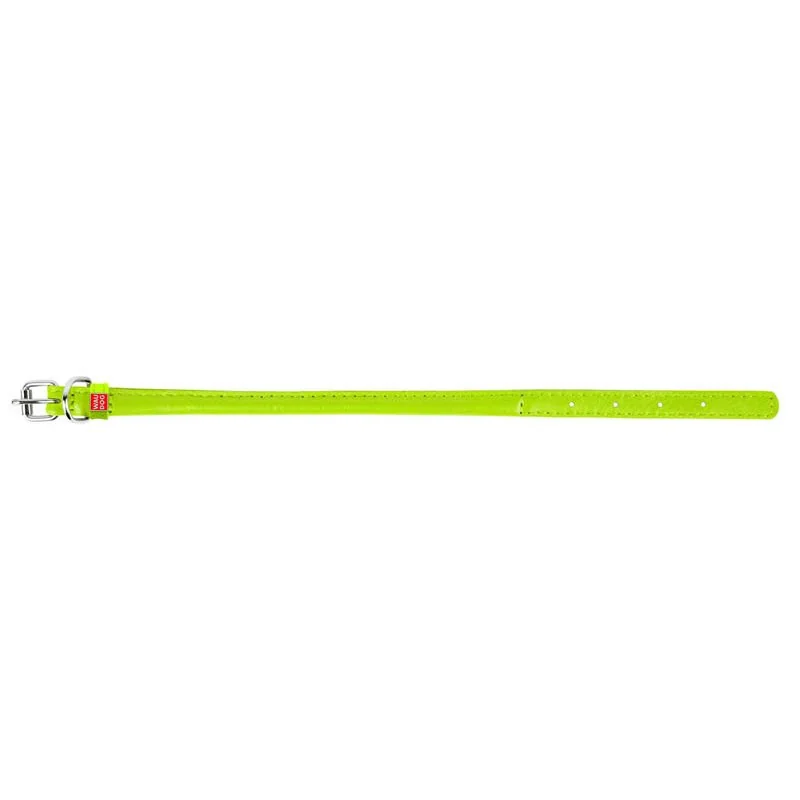 Okrúhly kožený obojok zelený, Obvod krku: 45-53cm, šírka obojku: 13mm