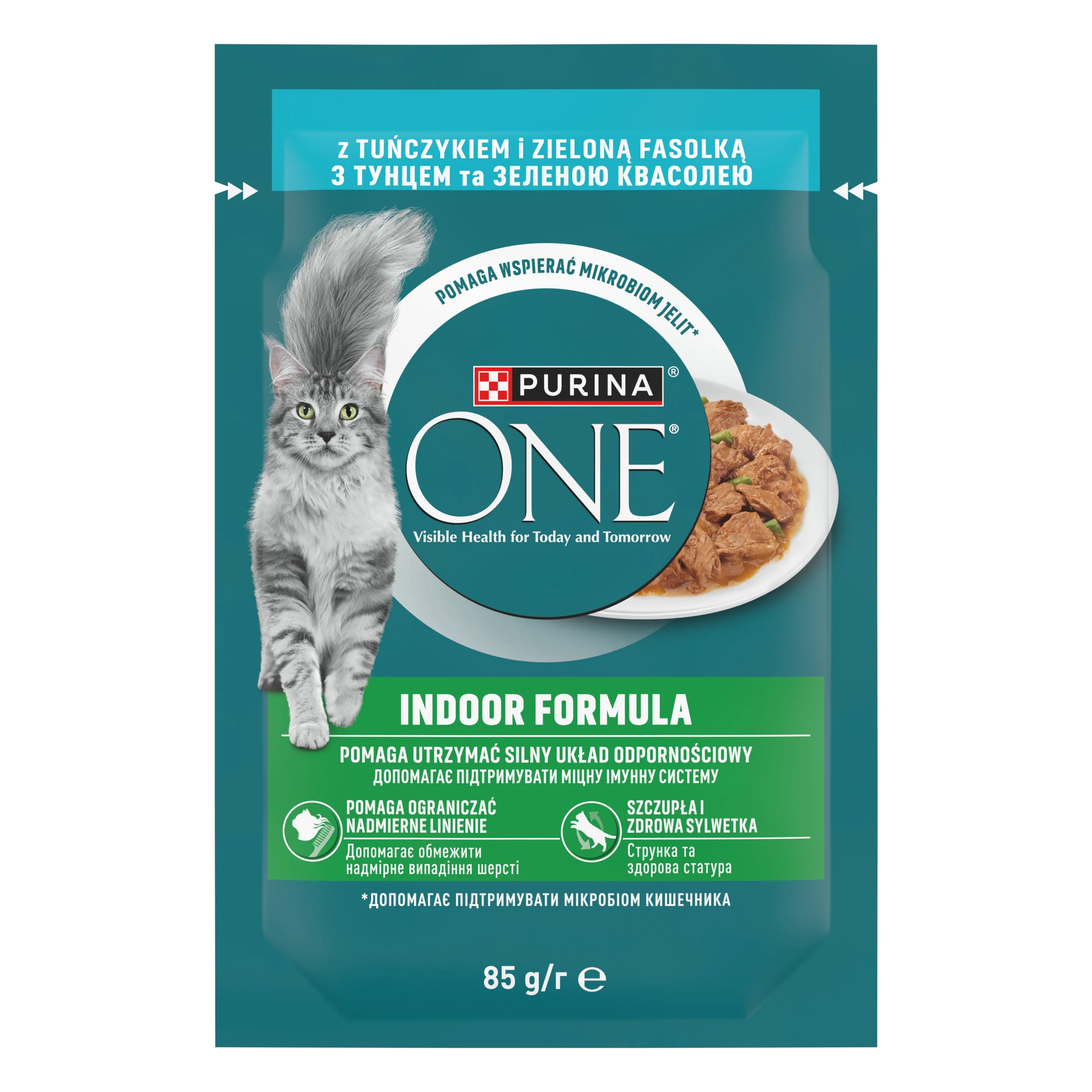 Purina ONE Indoor kapsička pre mačky tuniak v šťave 85 g 1×85 g, pre mačky