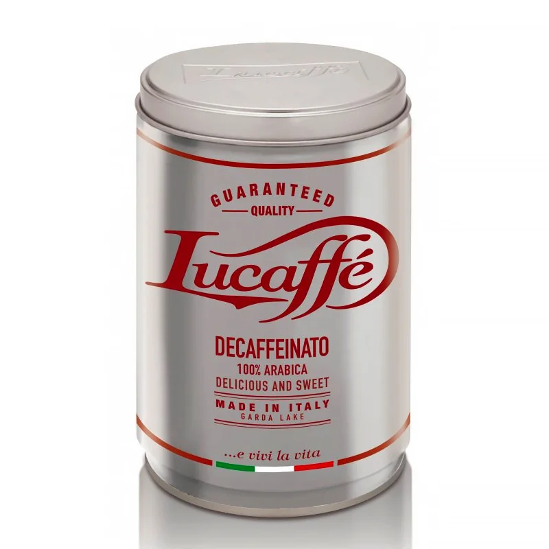 káva Lucaffé DECAFFEINATO mletá nízkokofeínová - 250g plechovka