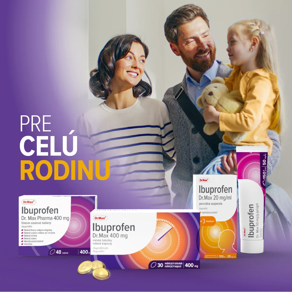 Ibuprofen Dr. Max 400 mg mäkké kapsuly 1×30 cps, liek proti bolesti